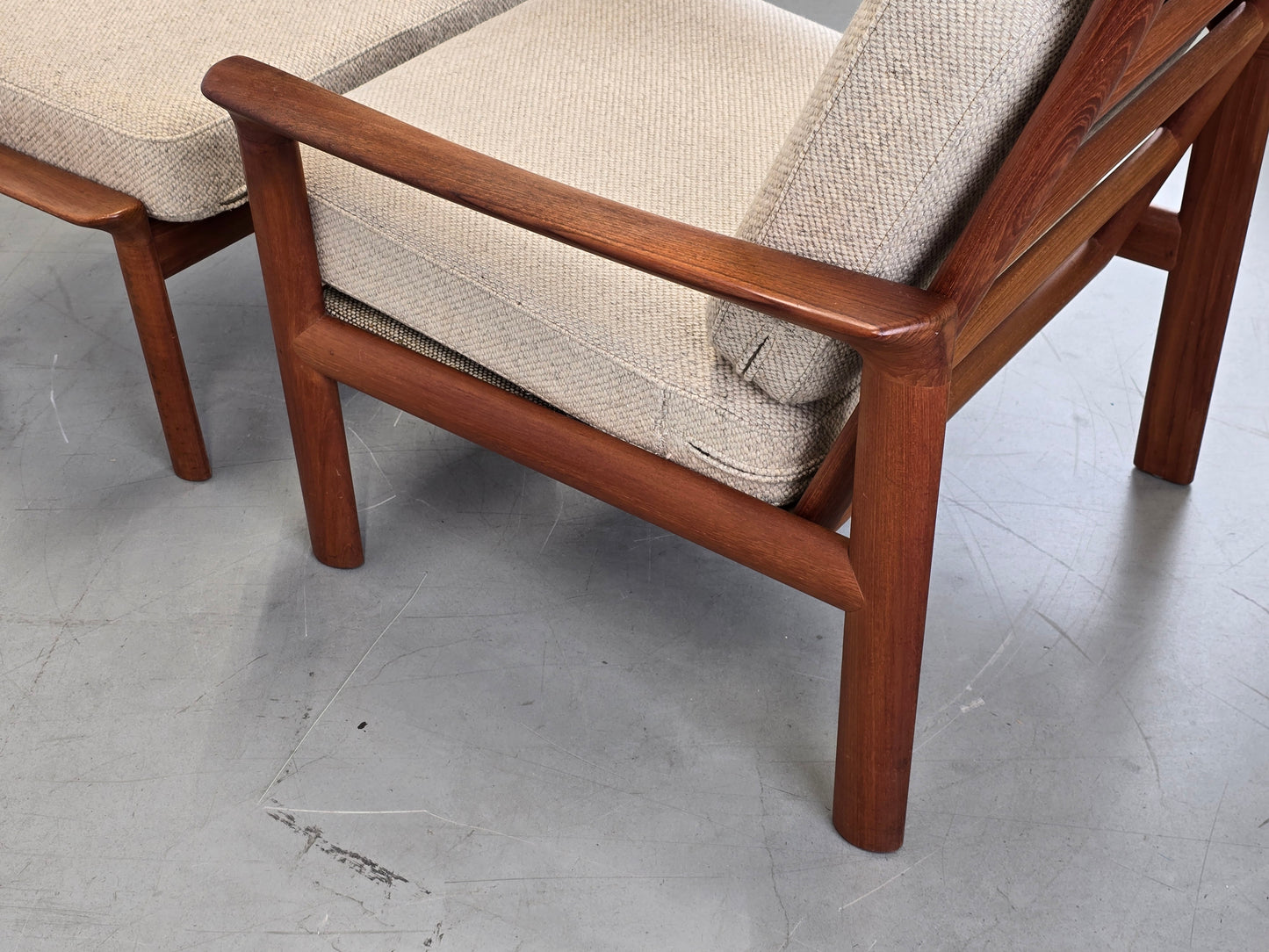 SVEN ELLEKAER SESSEL tv armchair vintage teak holz komfort denmark stuhl ottomane