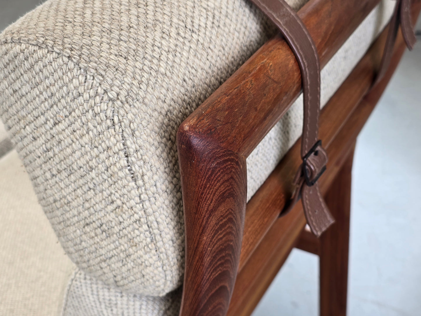 SVEN ELLEKAER SESSEL tv armchair vintage teak holz komfort denmark stuhl ottomane