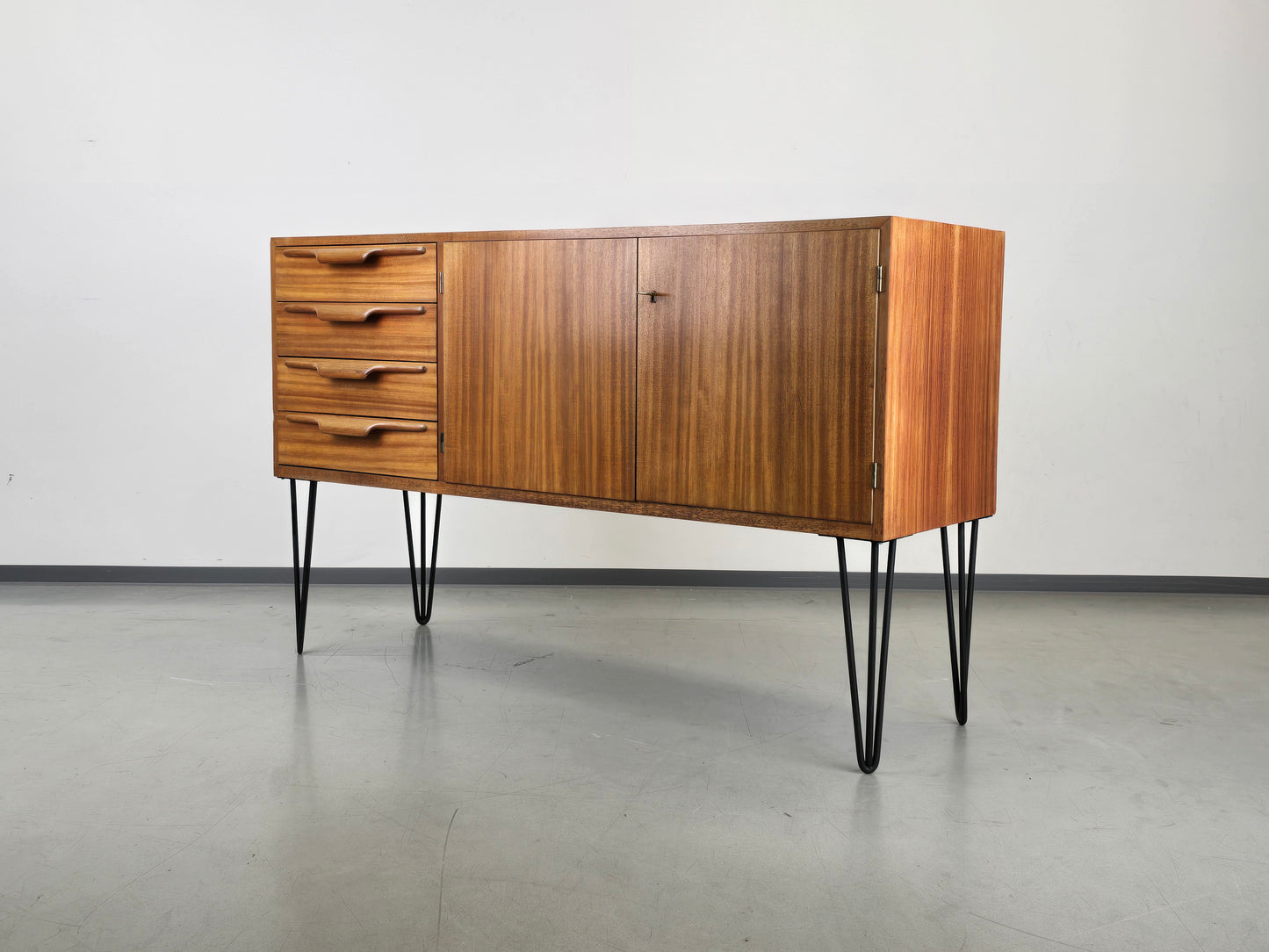 MID CENTURY SIDEBOARD tv holz nussbaum board vintage kommode wohnzimmer