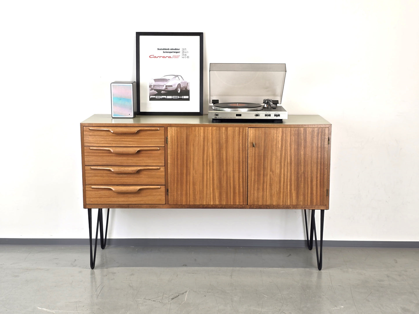 MID CENTURY SIDEBOARD tv holz nussbaum board vintage kommode wohnzimmer
