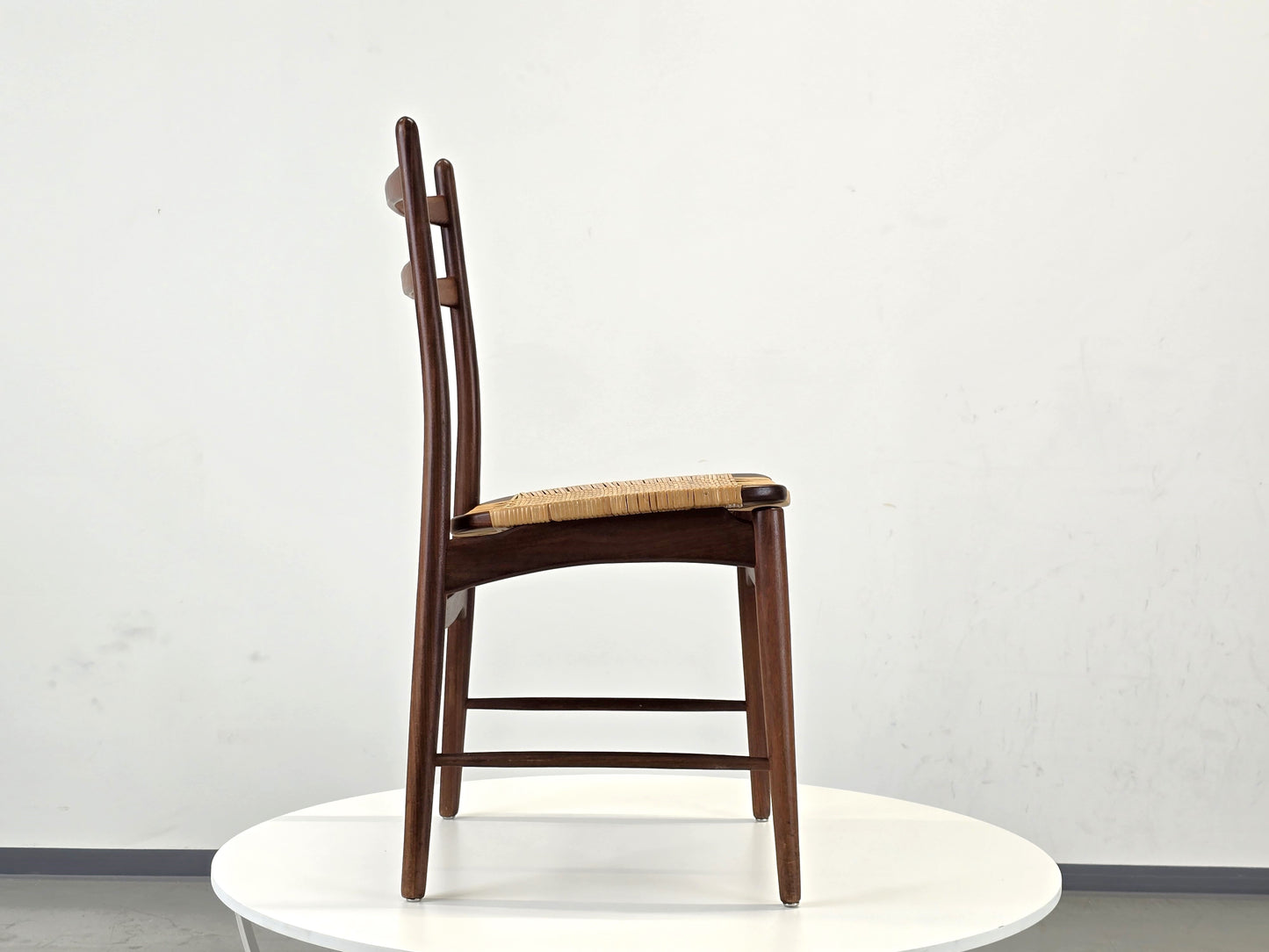 1von4 GEORG LEOWALD TEAK STUHL esszimmer küche büro esstisch vintage mid century wilkhahn