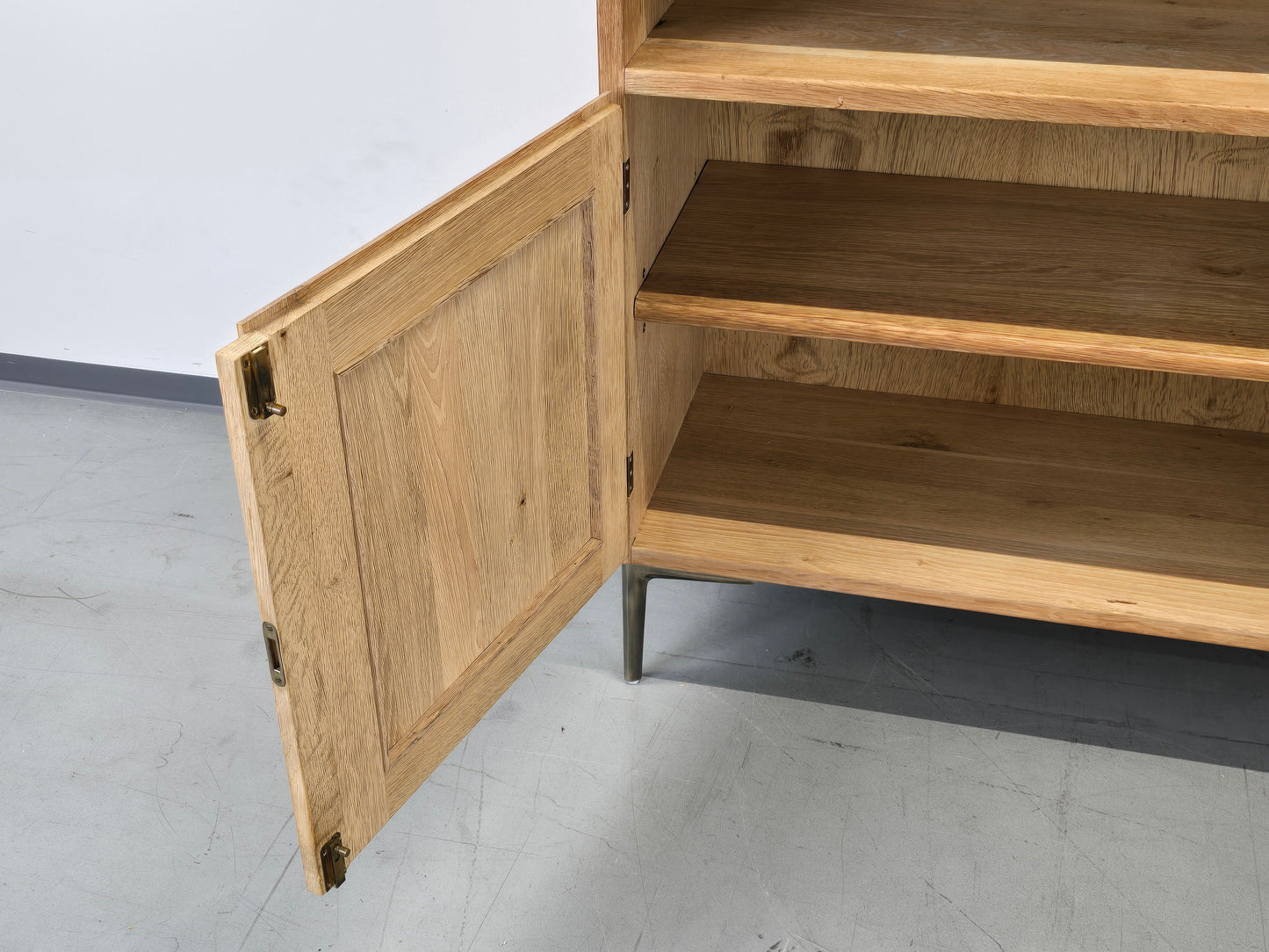 MASSIV EICHE SCHRANK regal bücherregal tv wohnzimmer holz vintage boho