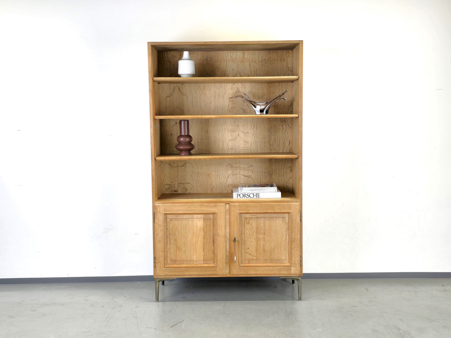 MASSIV EICHE SCHRANK regal bücherregal tv wohnzimmer holz vintage boho