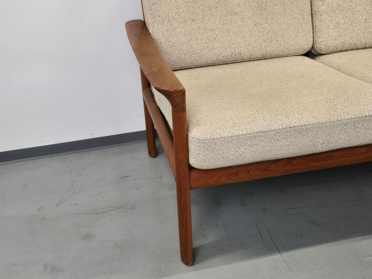 SVEN ELLEKAER SOFA 3er couch tv armchair vintage teak holz komfort denmark sessel