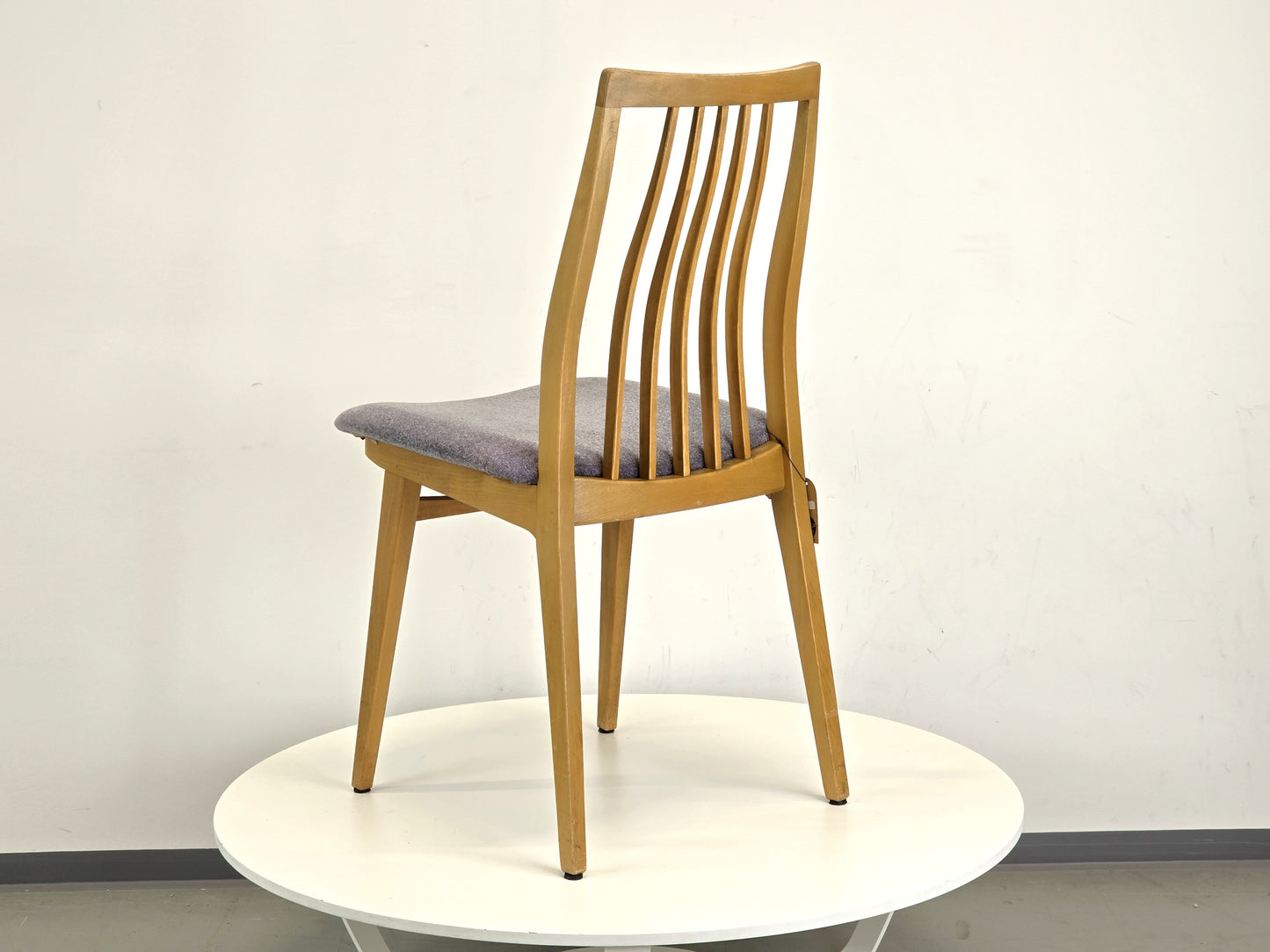 VINTAGE STUHL 1von3 esszimmer küche esstisch mid century holz sprossen Taupe