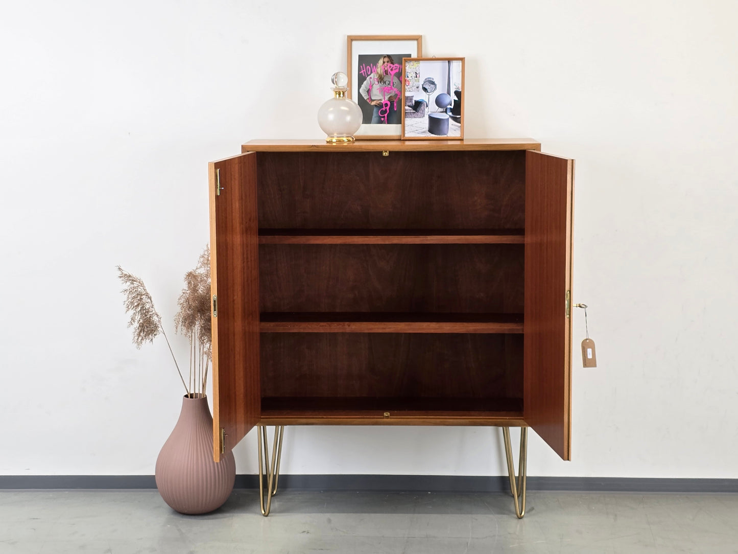 MID CENTURY SCHUHKOMMODE kommode flur schrank schuhe schlafzimmer garderobe