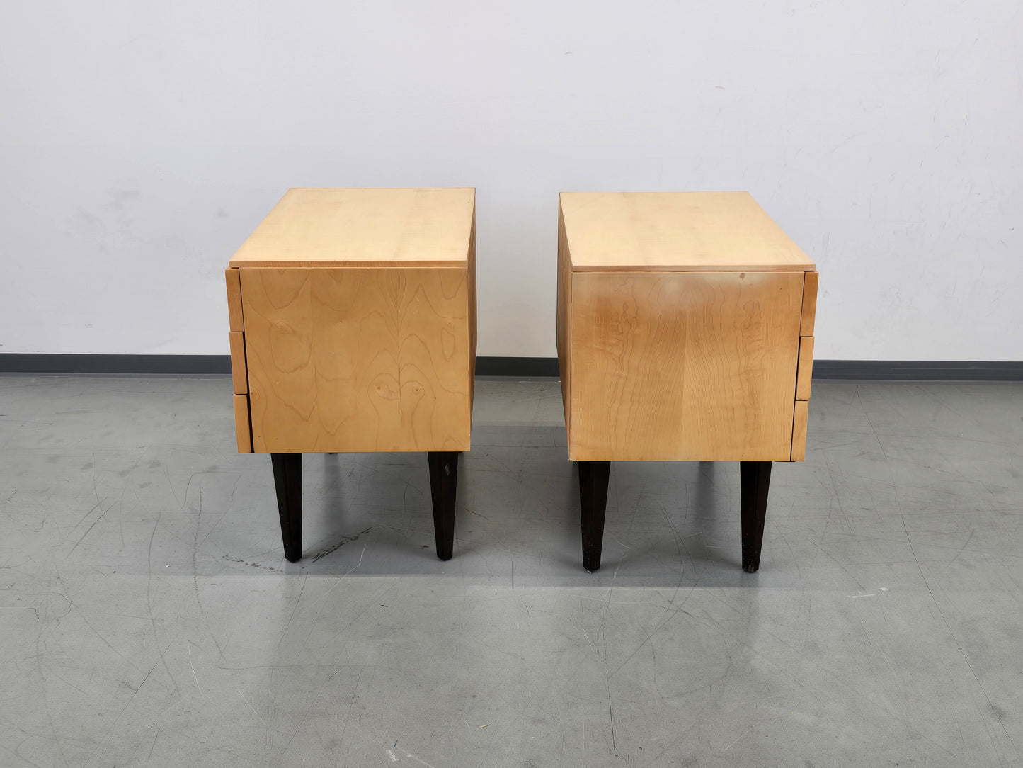 MID CENTURY NACHTTISCH SET vintage holz kommode schlafzimmer ablage