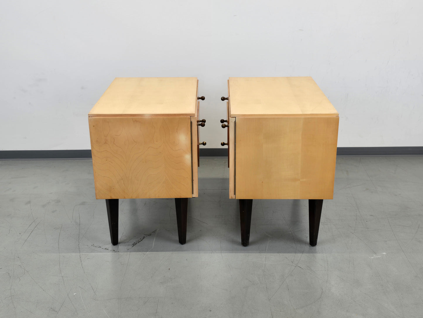 MID CENTURY NACHTTISCH SET vintage holz kommode schlafzimmer ablage
