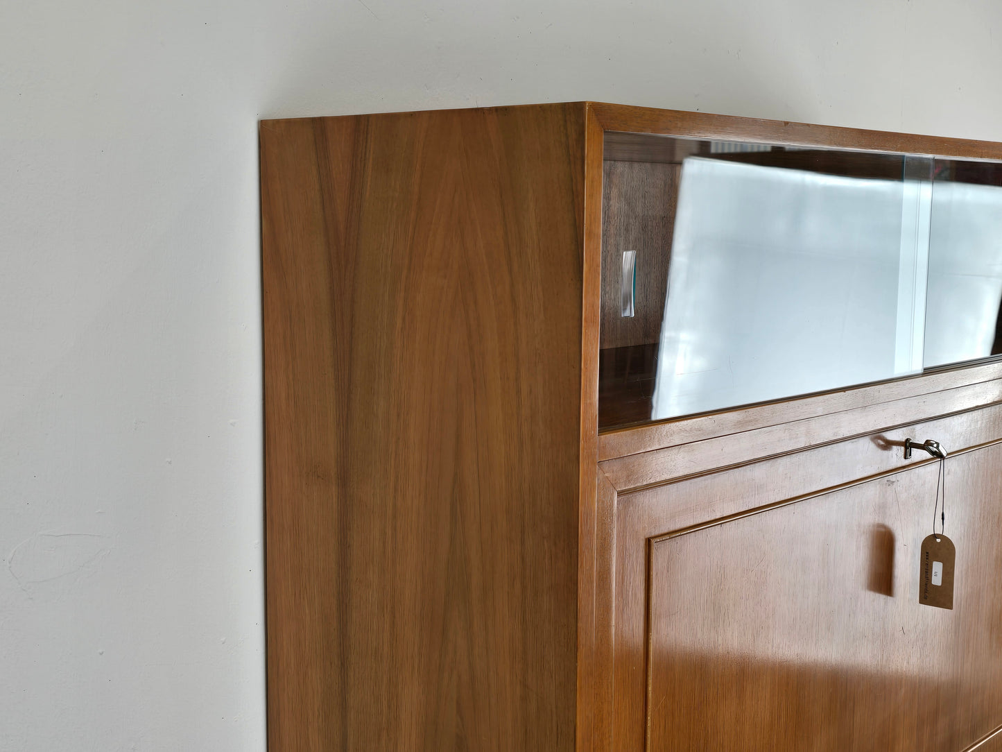 VINTAGE SEKRETÄR nussbaum holz gero schrank kommode vitrine minibar schreibtisch