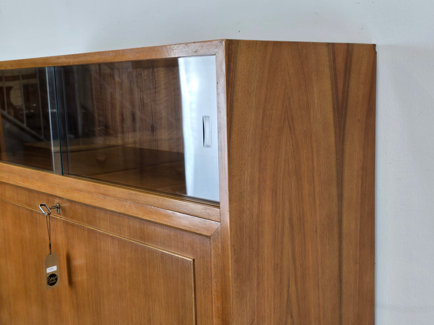 VINTAGE SEKRETÄR nussbaum holz gero schrank kommode vitrine minibar schreibtisch