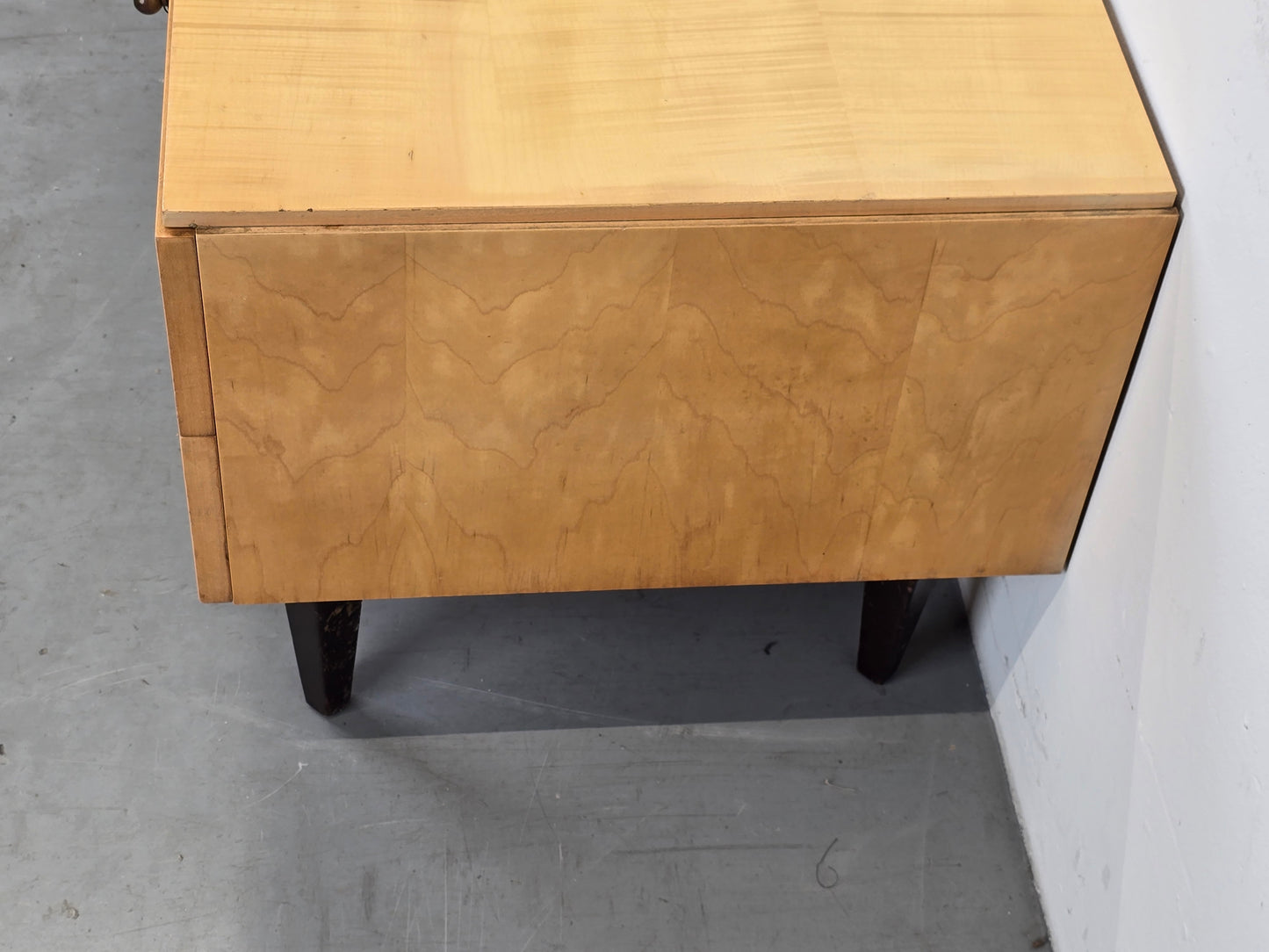 MID CENTURY TV LOWBOARD sideboard kommode holz beige vintage schubladen
