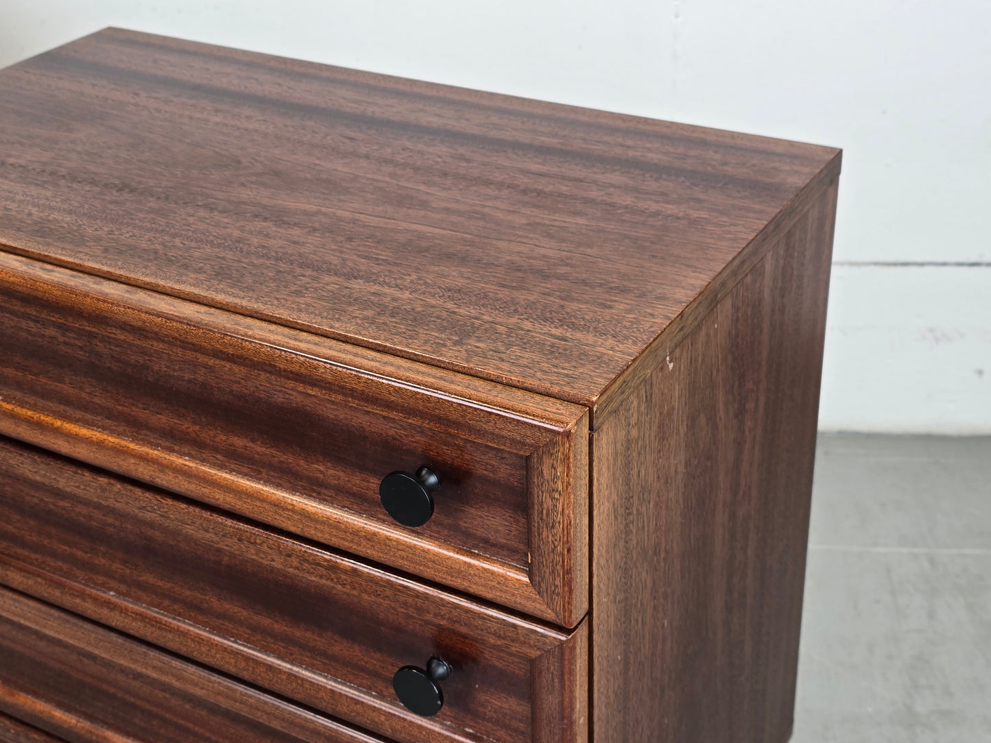 MID CENTURY NACHTTISCH SET 2er kommode schlafzimmer vintage holz schubladen mahagoni