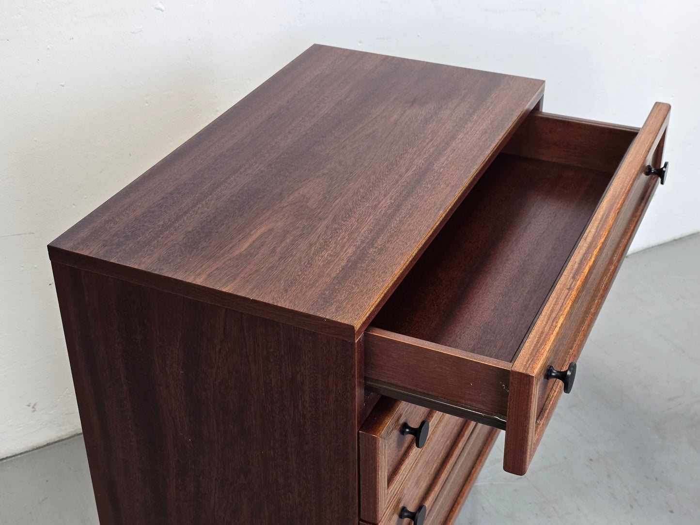 MID CENTURY NACHTTISCH SET 2er kommode schlafzimmer vintage holz schubladen mahagoni