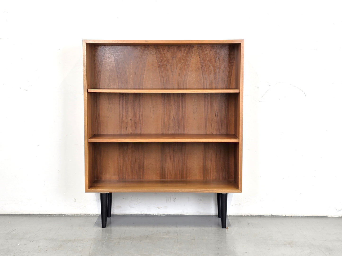 VINTAGE REGAL bücherregal holz nussbaum 1960er 60s Schubregal mid century bücher