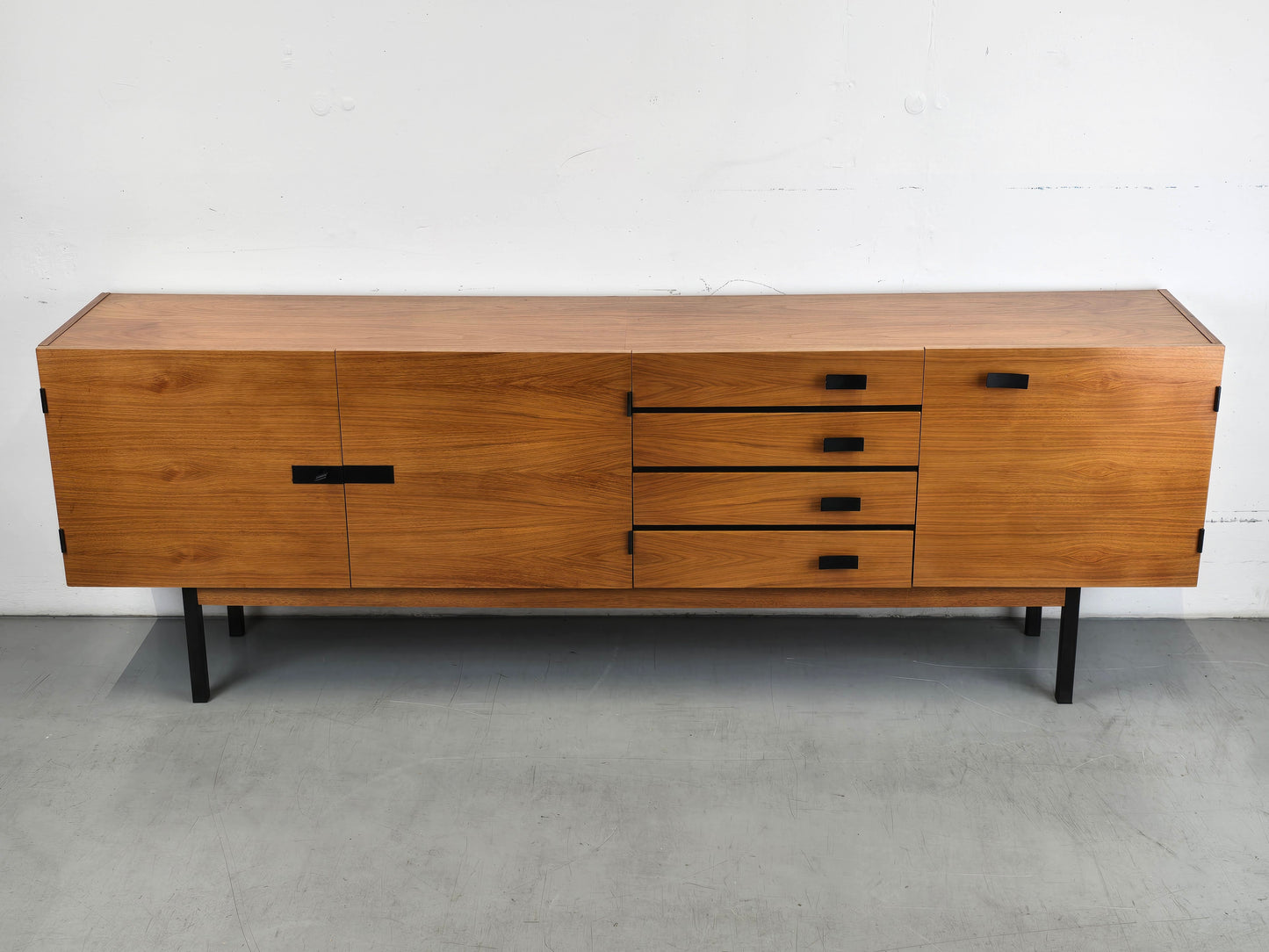 MID CENTURY SIDEBOARD nussbaum holz tv board low kommode vintage 60s