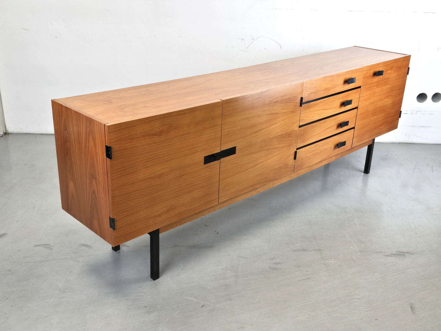 MID CENTURY SIDEBOARD nussbaum holz tv board low kommode vintage 60s