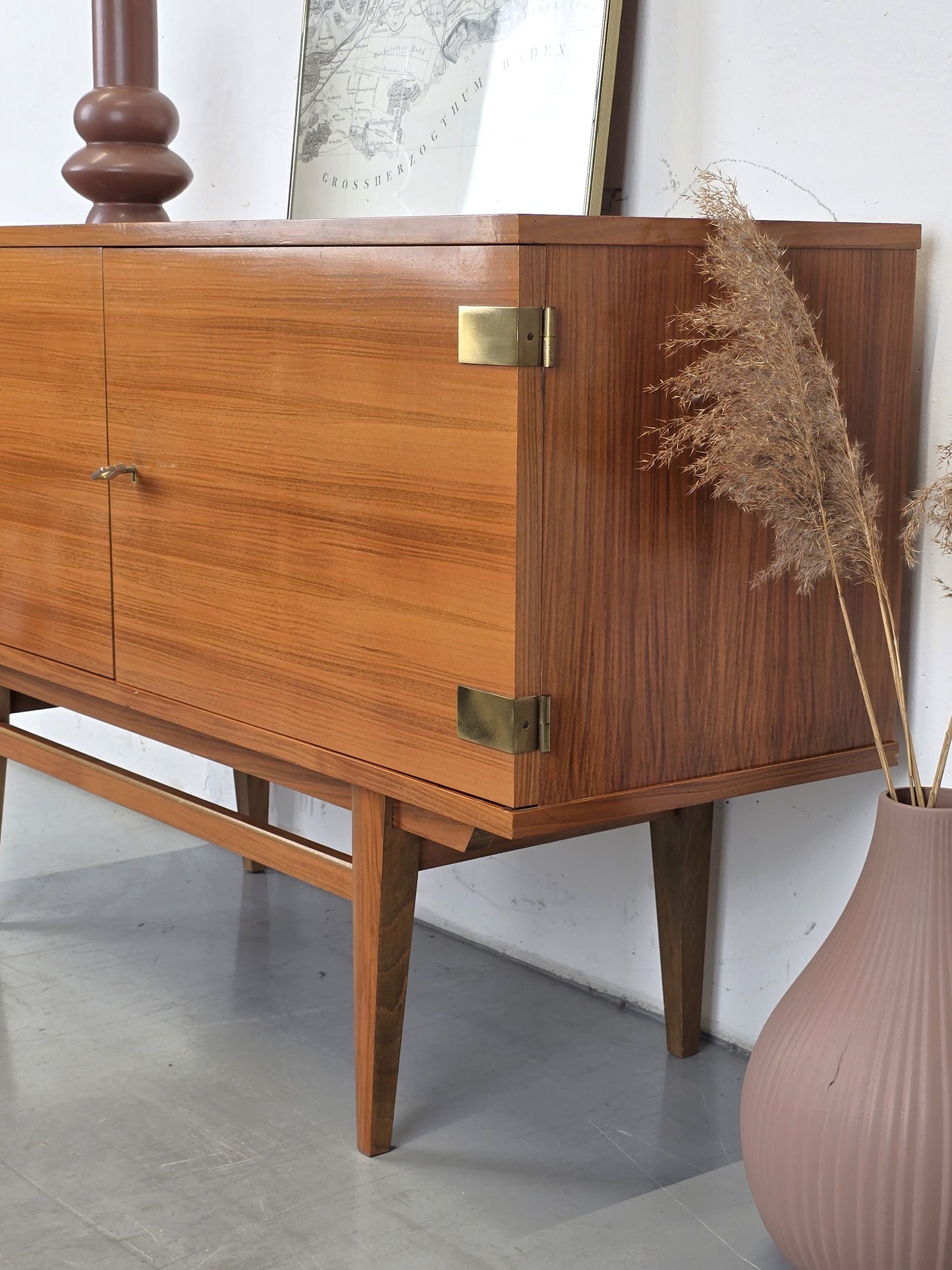 MUSTERRING SIDEBOARD vintage holz nussbaum kommode tv board hifi plattenspieler