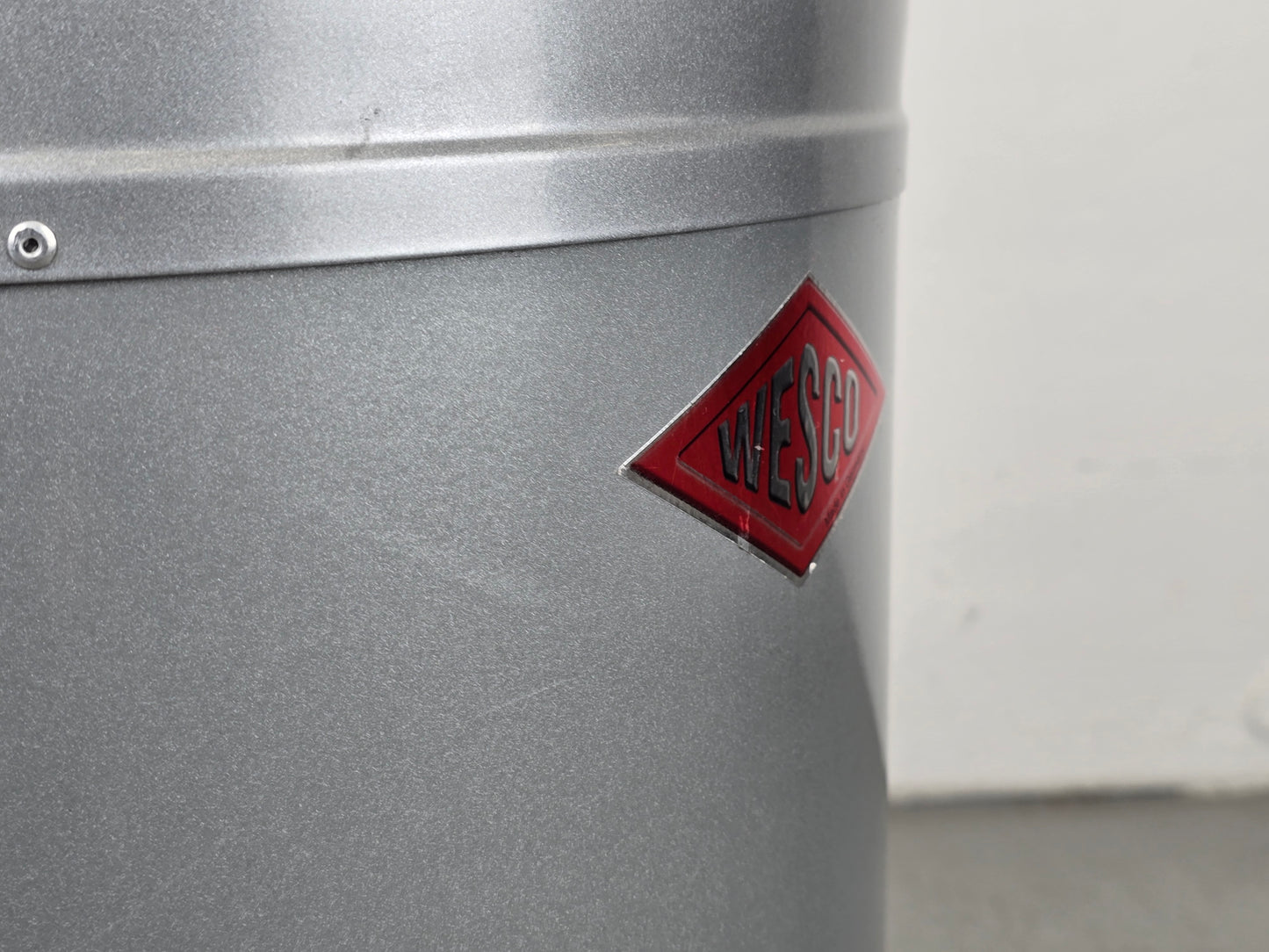 WESCO MÜLLEIMER 50l pushboy abfall eimer sammler retro siler grau designer