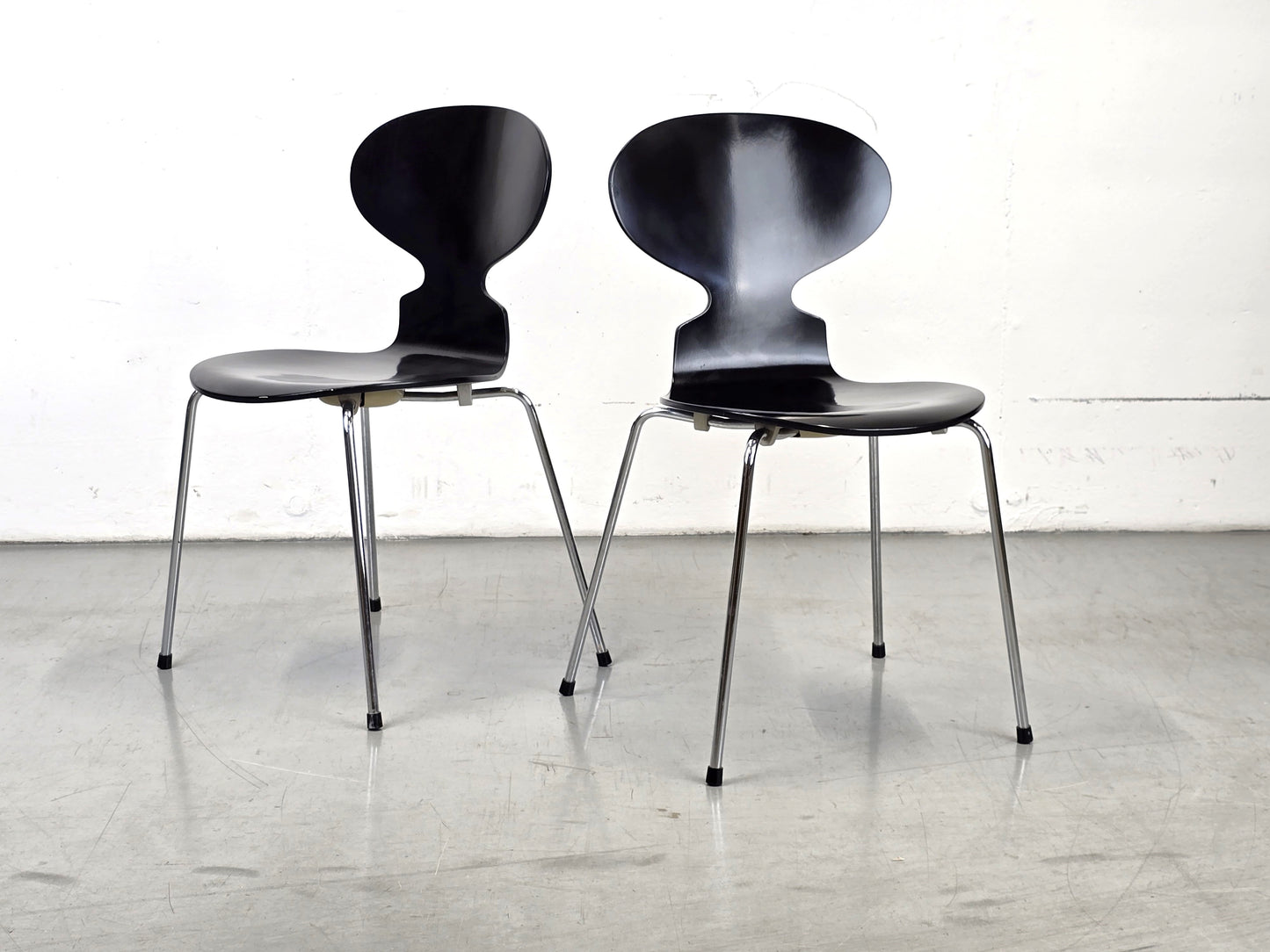 FRITZ HANSEN STUHL ant arne jacobsen esszimmer küche büro esstisch Stapelstuhl schwarz