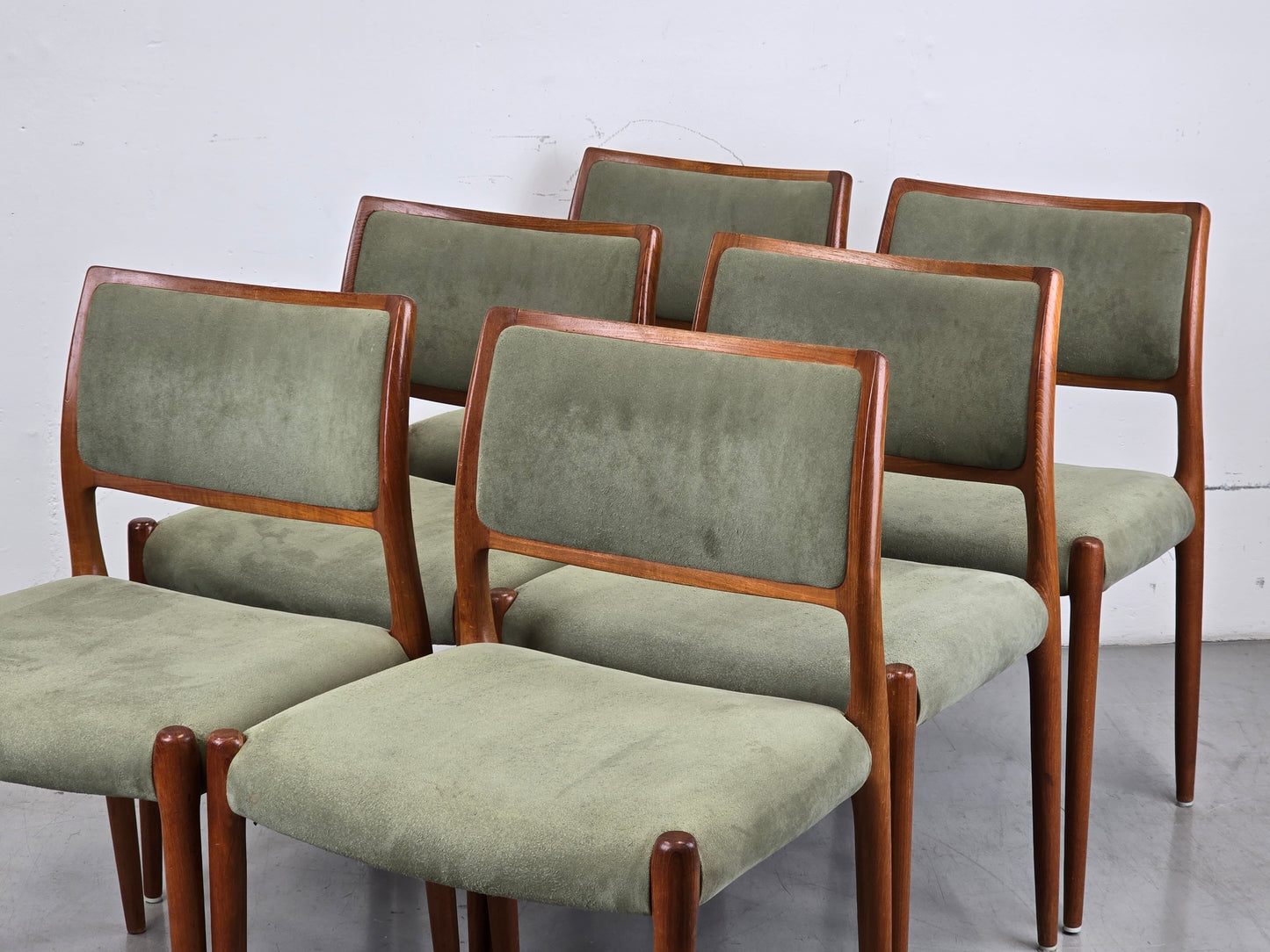 NIELS OTTO MÖLLER STUHL stühle esstisch esszimmer küche vintage teak holz 60s Modell80