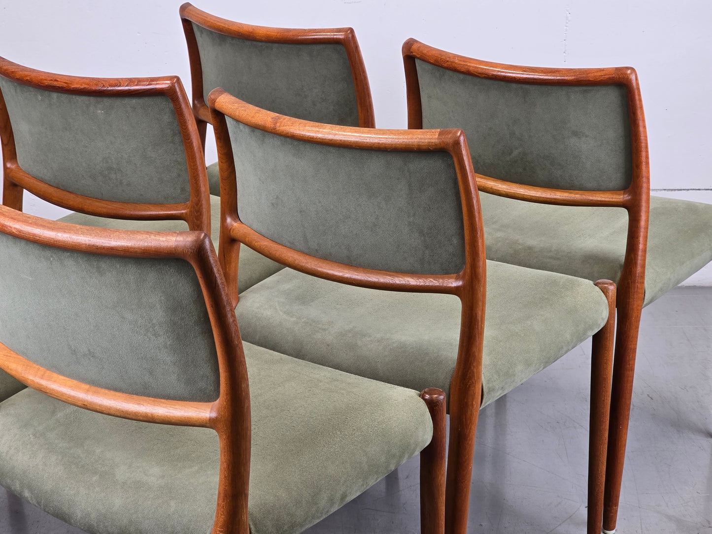 NIELS OTTO MÖLLER STUHL stühle esstisch esszimmer küche vintage teak holz 60s Modell80