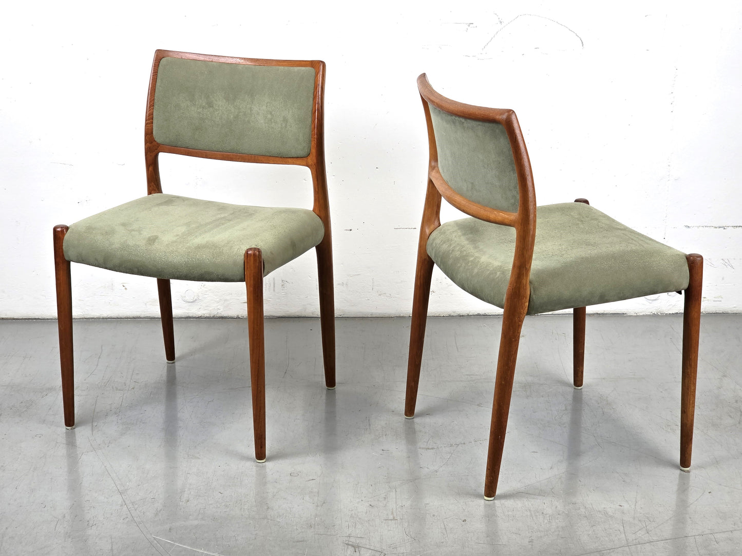 NIELS OTTO MÖLLER STUHL stühle esstisch esszimmer küche vintage teak holz 60s Modell80