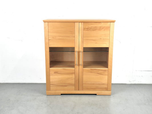 BUCHENHOLZ Sideboard vitrinenschrank holz buche schrank kommode vollholz