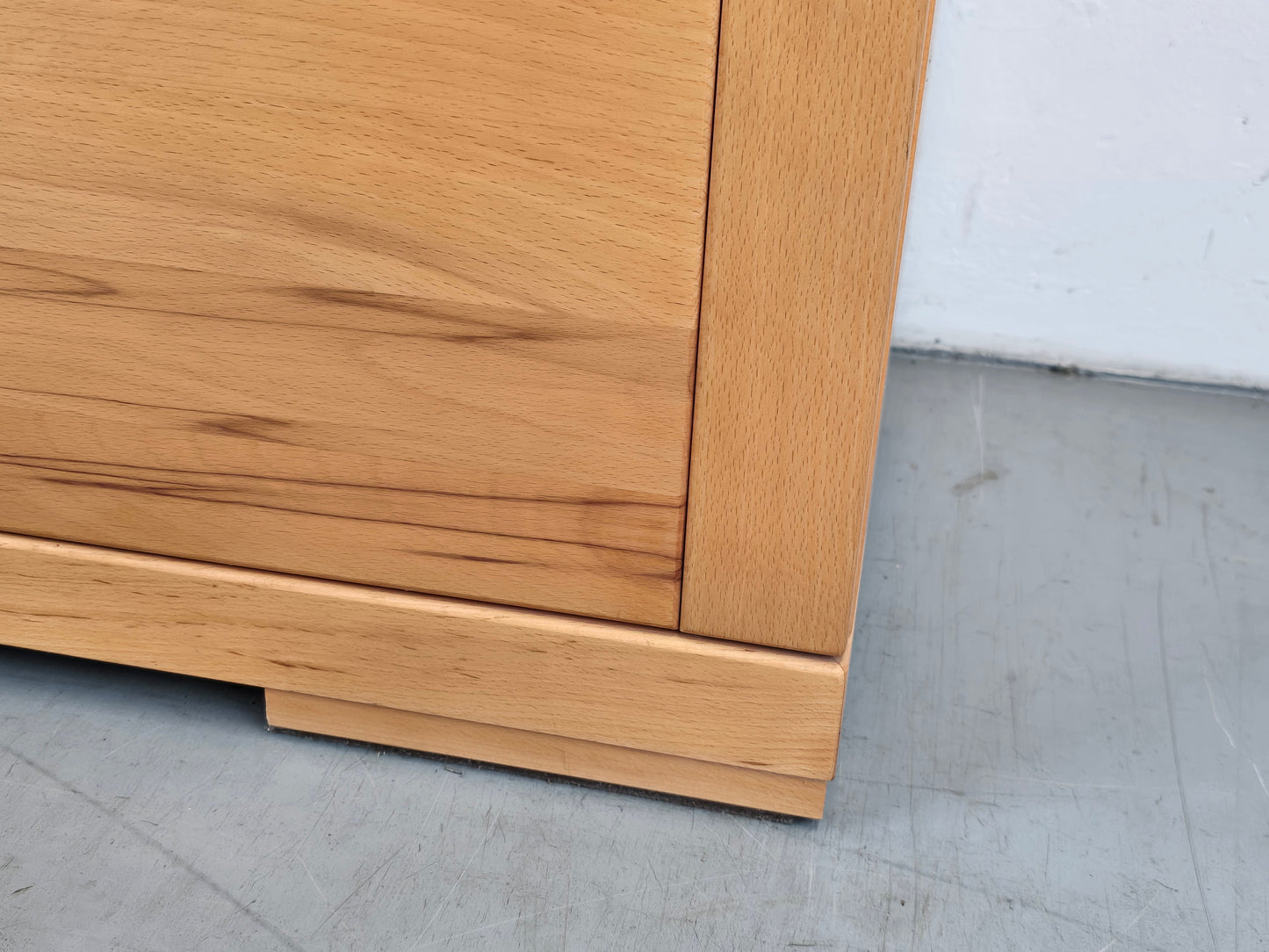 BUCHENHOLZ Sideboard vitrinenschrank holz buche schrank kommode vollholz