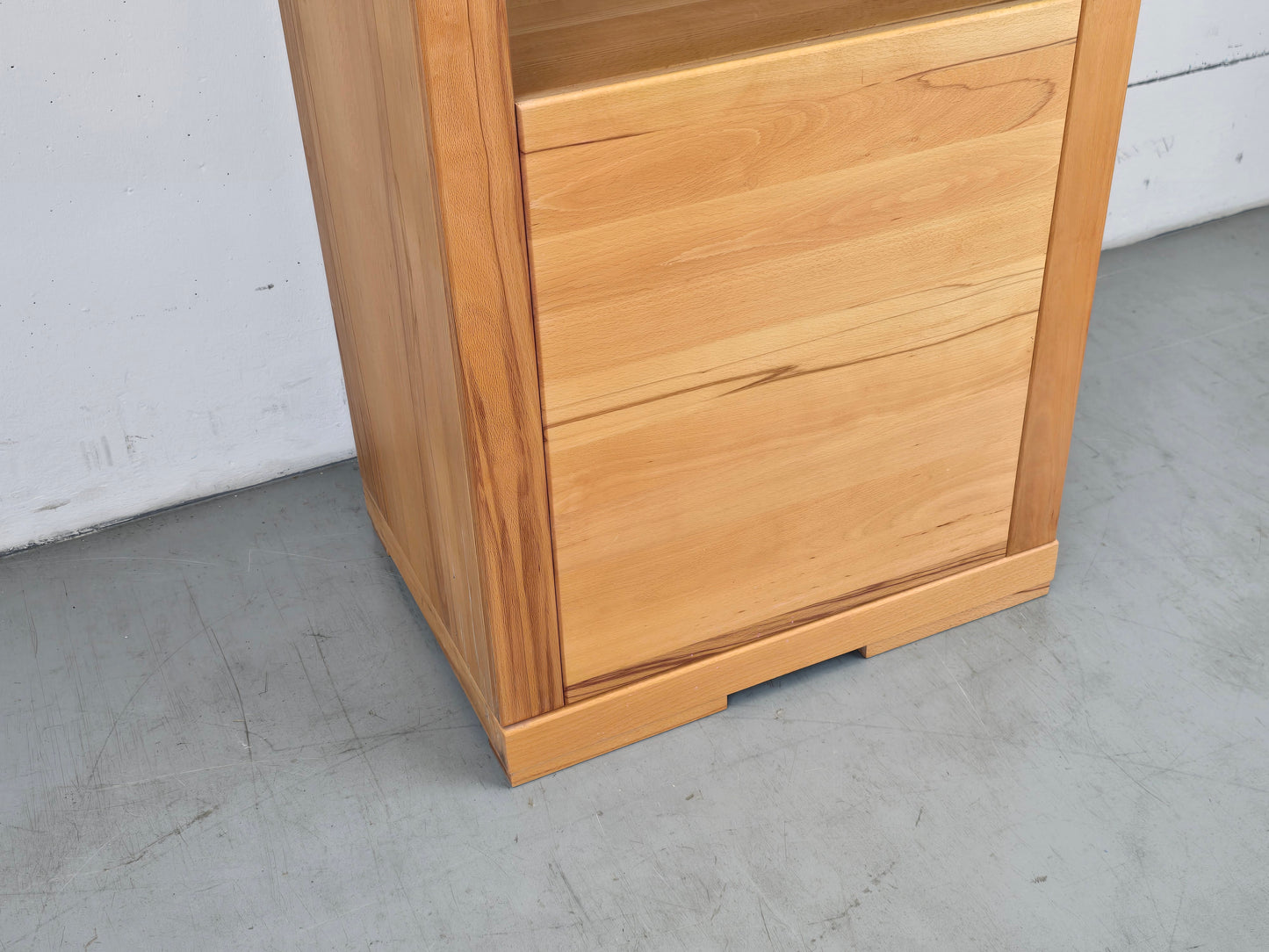 BUCHENHOLZ VITRINE vitrinenschrank holz buche schrank kommode vollholz