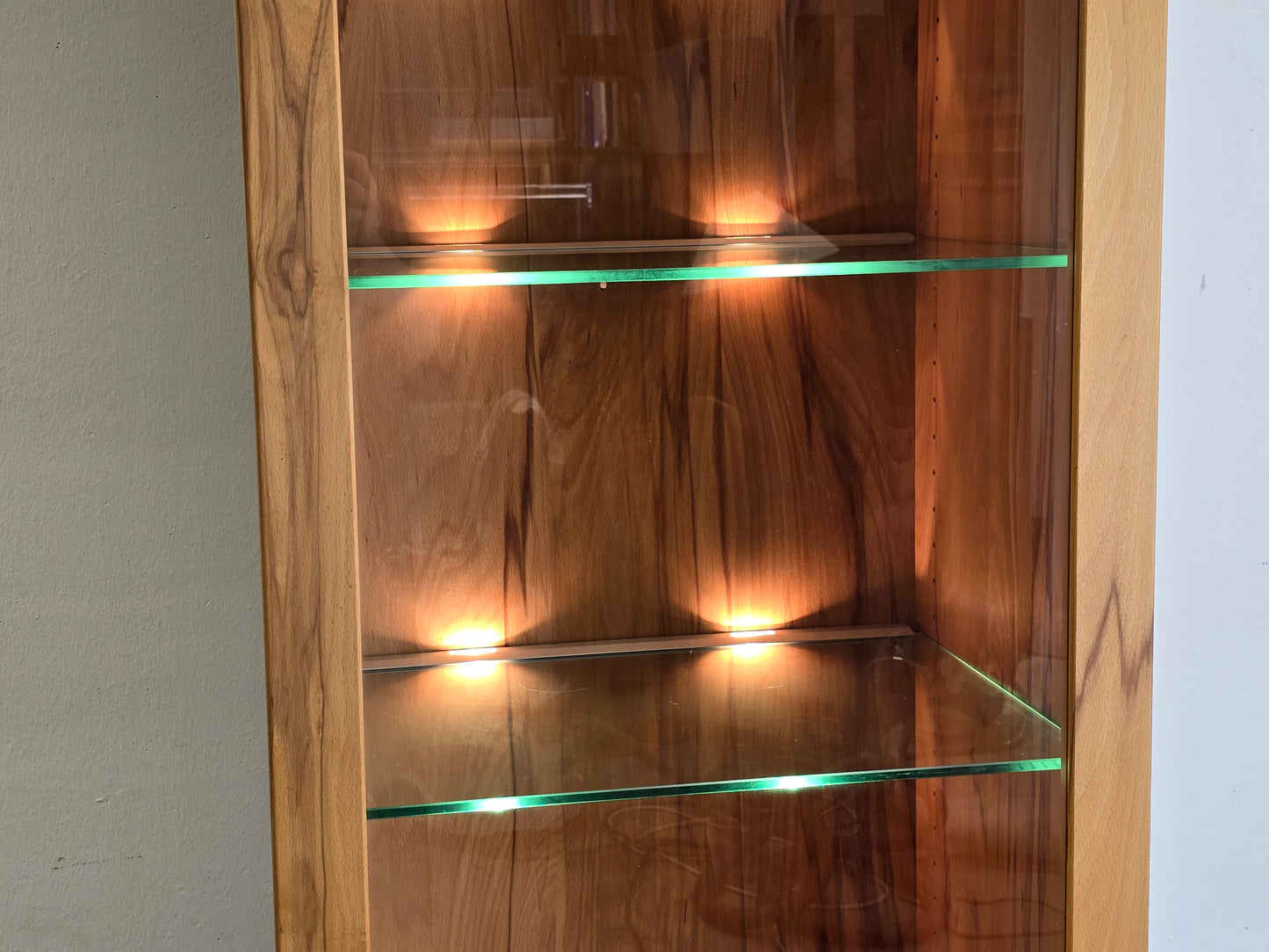 BUCHENHOLZ VITRINE vitrinenschrank holz buche schrank kommode vollholz