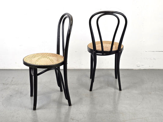 VINTAGE BUGHOLZ STÜHLE stuhl wiener geflecht schwarz thonet esstisch küche esszimmer
