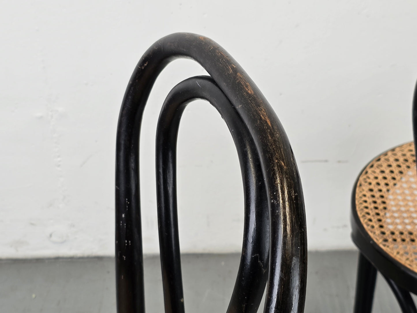 VINTAGE BUGHOLZ STÜHLE stuhl wiener geflecht schwarz thonet esstisch küche esszimmer