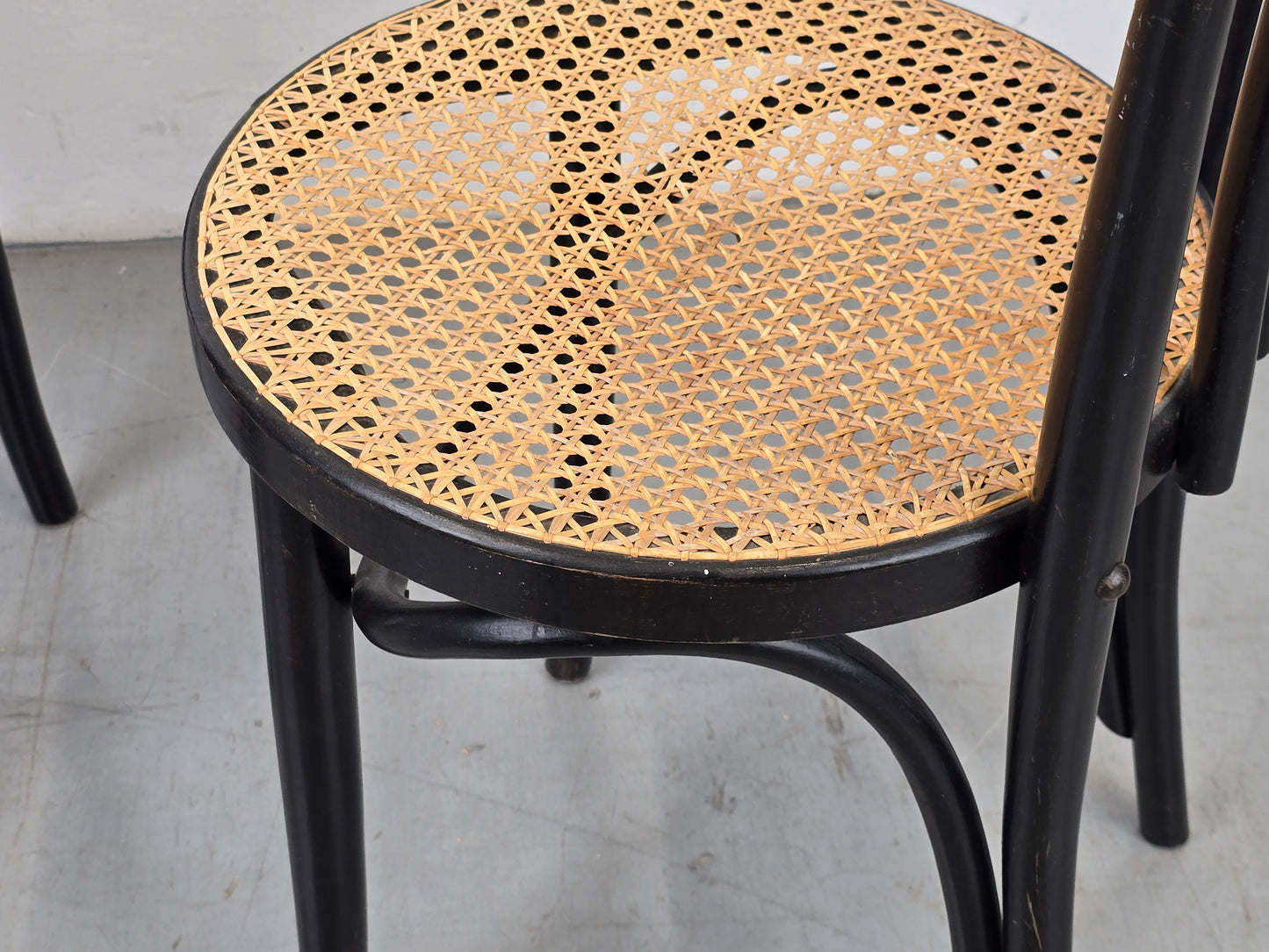 VINTAGE BUGHOLZ STÜHLE stuhl wiener geflecht schwarz thonet esstisch küche esszimmer