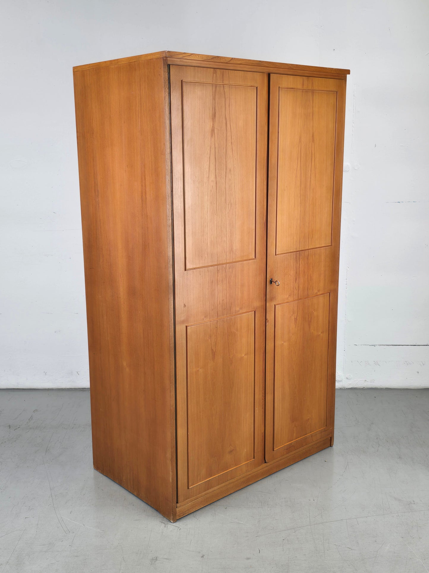 WK MÖBEL KLEIDERSCHRANK schrank rüster holz kommode flur vintage spiegel