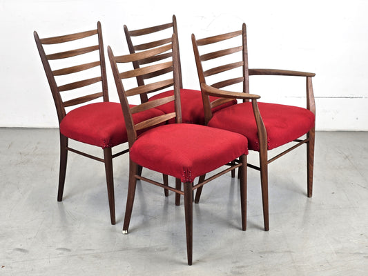 DÄNISCHE ESSZIMMER STÜHLE teak holz rot vintage esstisch stuhl küche