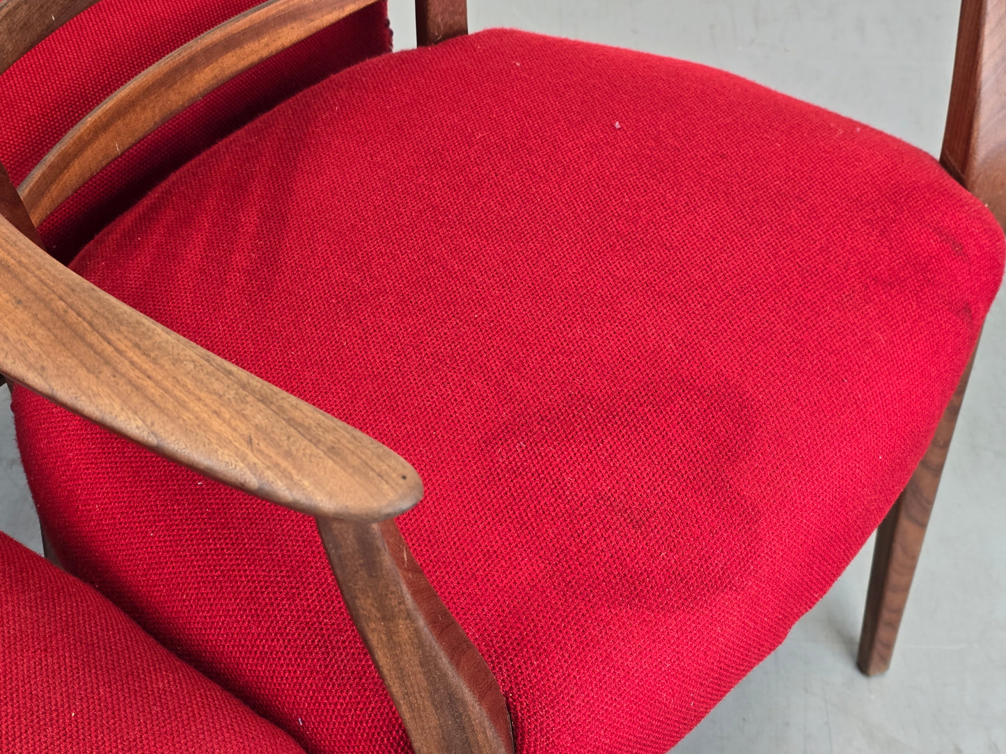 DÄNISCHE ESSZIMMER STÜHLE teak holz rot vintage esstisch stuhl küche