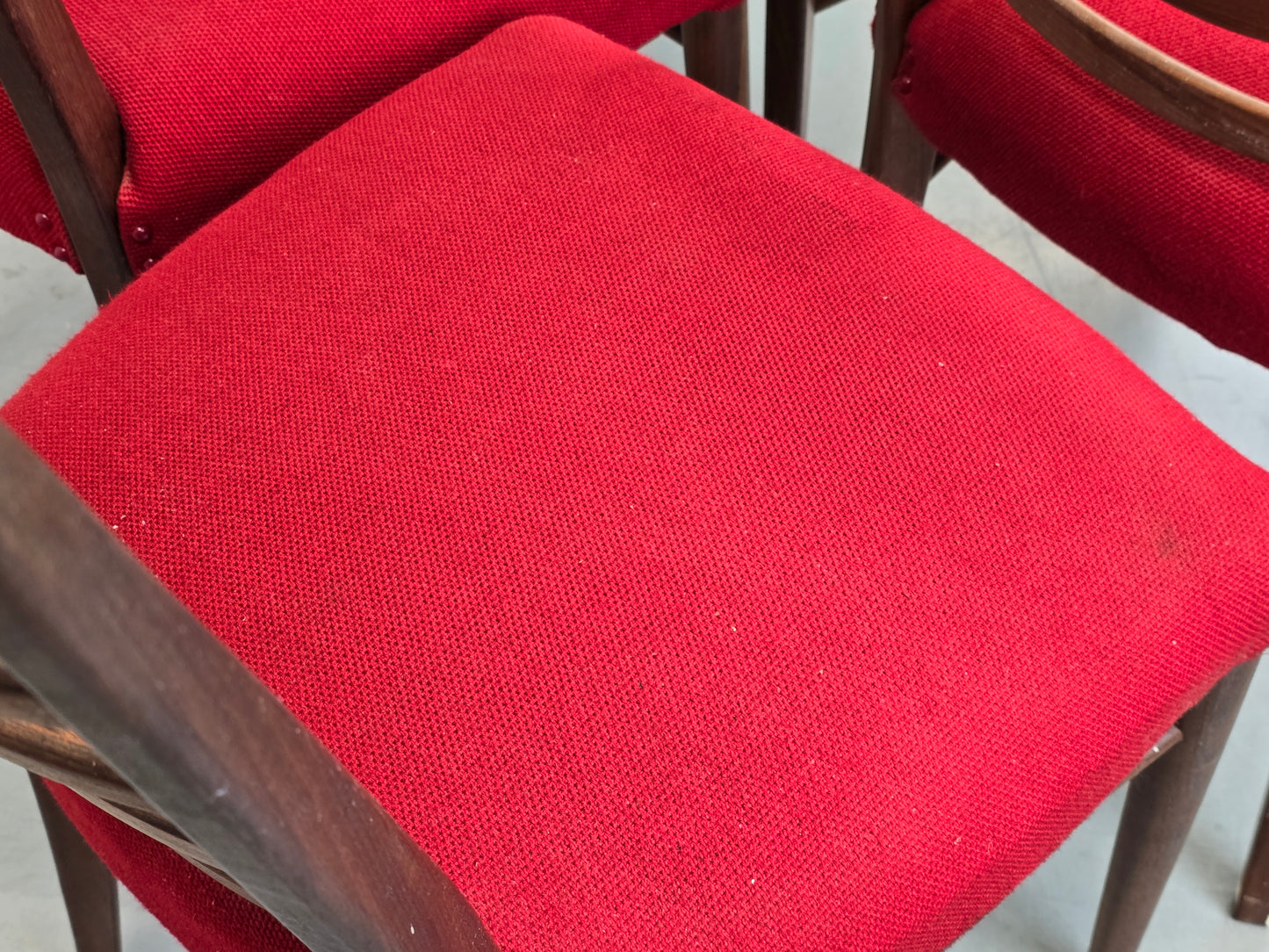 DÄNISCHE ESSZIMMER STÜHLE teak holz rot vintage esstisch stuhl küche
