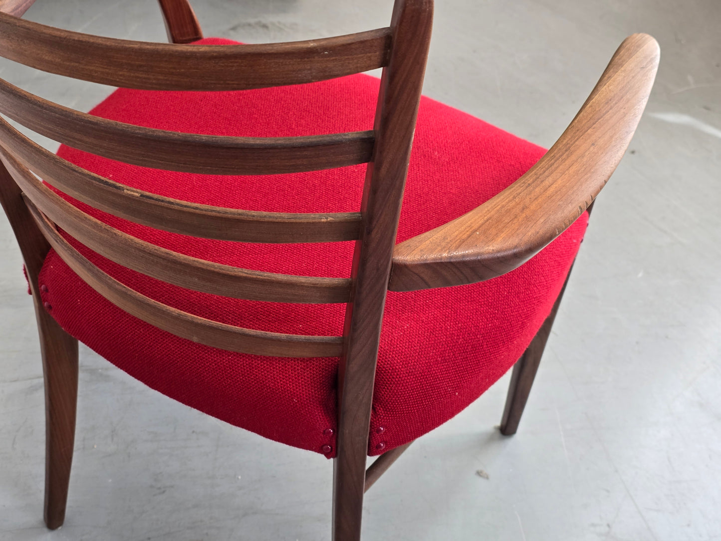 DÄNISCHE ESSZIMMER STÜHLE teak holz rot vintage esstisch stuhl küche