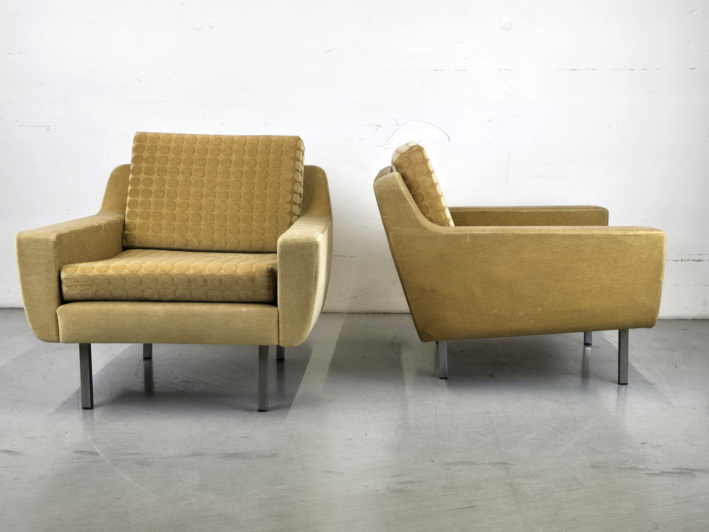 MID CENTURY SESSEL senfgelb vintage 1960er tv couch retro ddr polsterstuhl