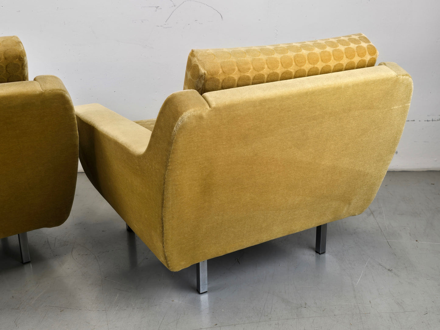MID CENTURY SESSEL senfgelb vintage 1960er tv couch retro ddr polsterstuhl