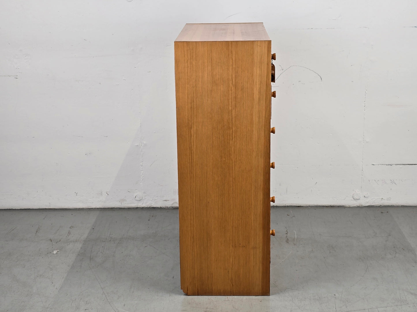 1970ER JAHRE VOLLHOLZ KOMMODE schubladen vintage domino holz