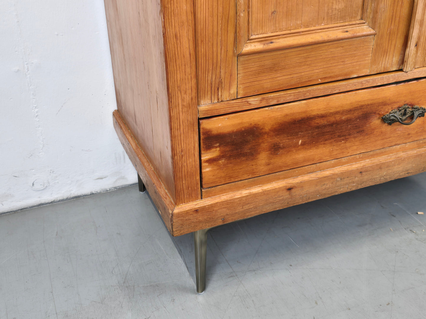 VINTAGE BAUERNSCHRANK holz schrank garderobe kleiderschrank vollholz