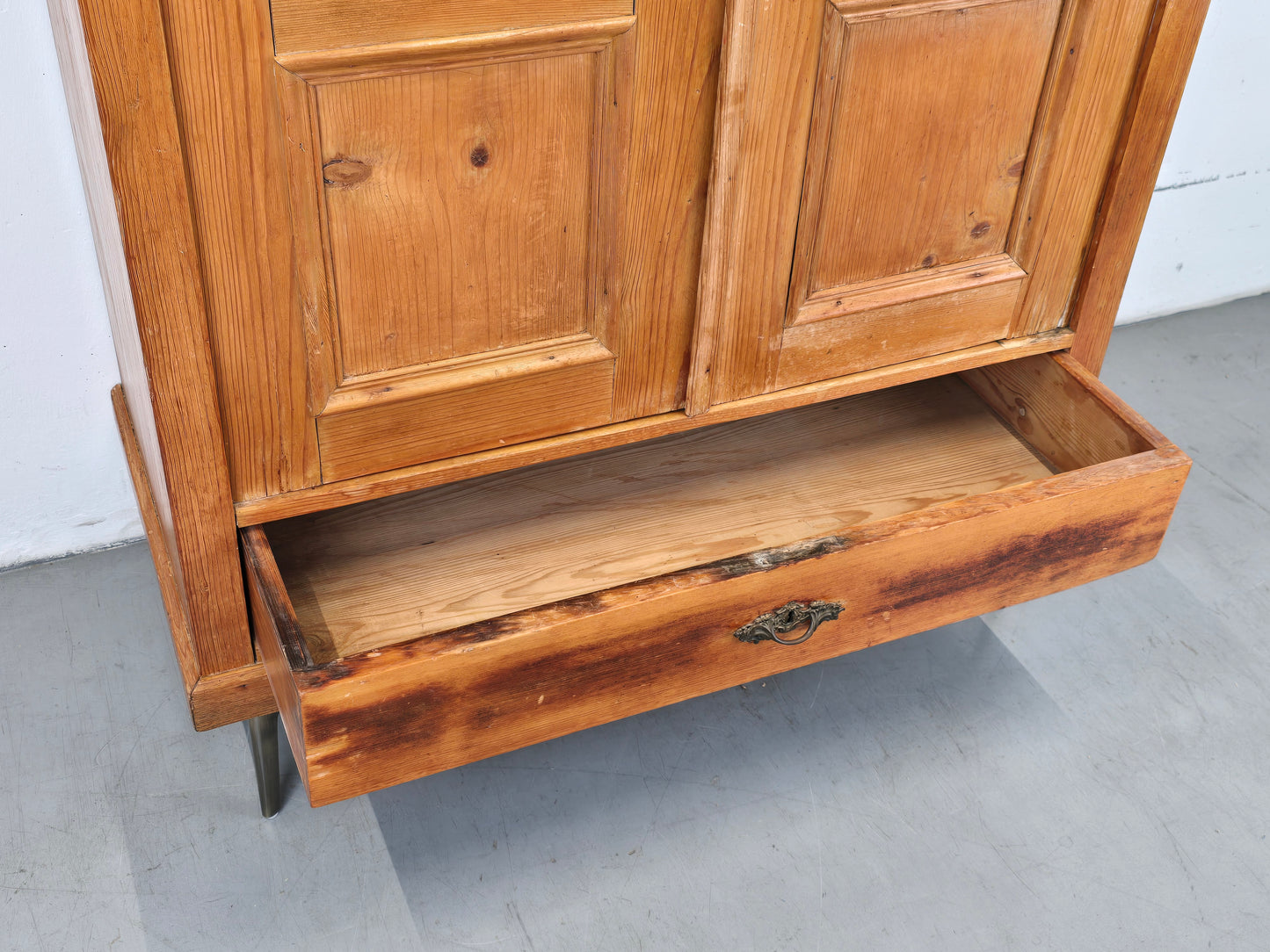 VINTAGE BAUERNSCHRANK holz schrank garderobe kleiderschrank vollholz
