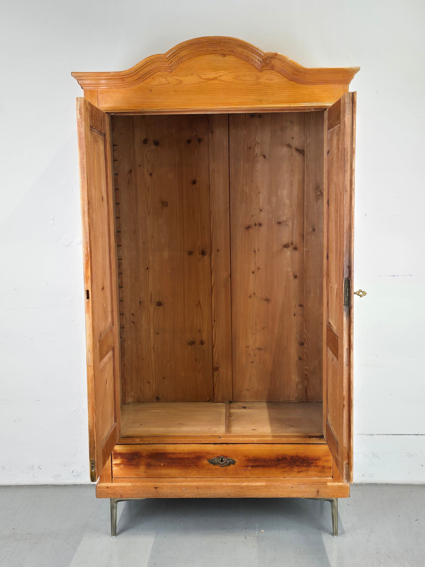 VINTAGE BAUERNSCHRANK holz schrank garderobe kleiderschrank vollholz