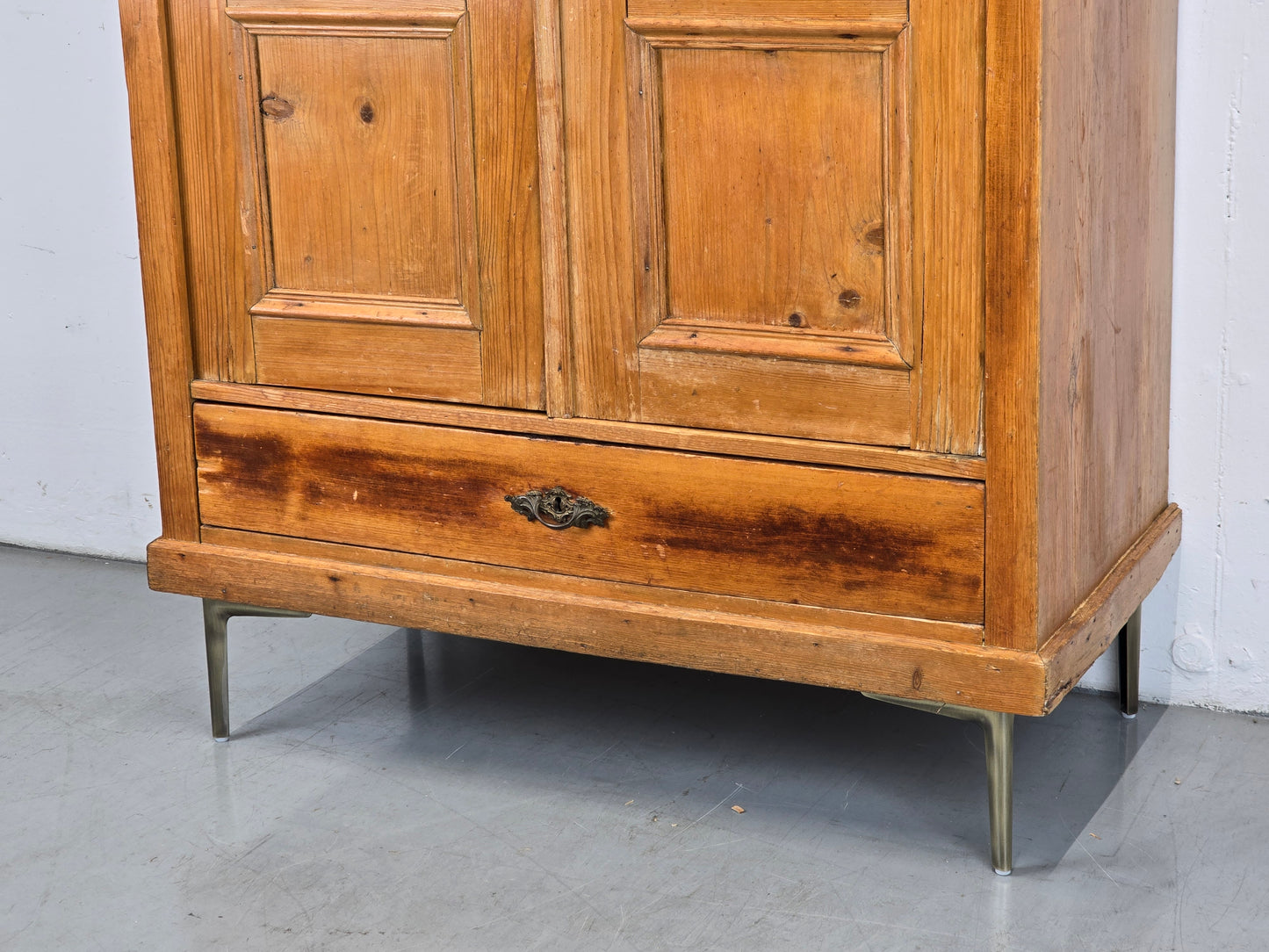 VINTAGE BAUERNSCHRANK holz schrank garderobe kleiderschrank vollholz