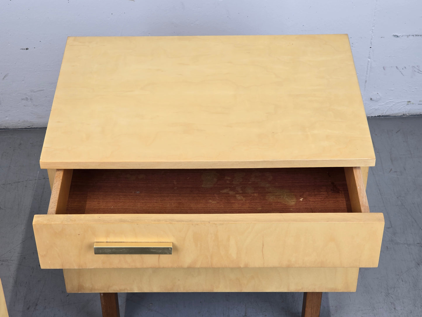 2 VINTAGE NACHTTISSCHE nachttisch schlafzimmer kommode bett 1960er mid century