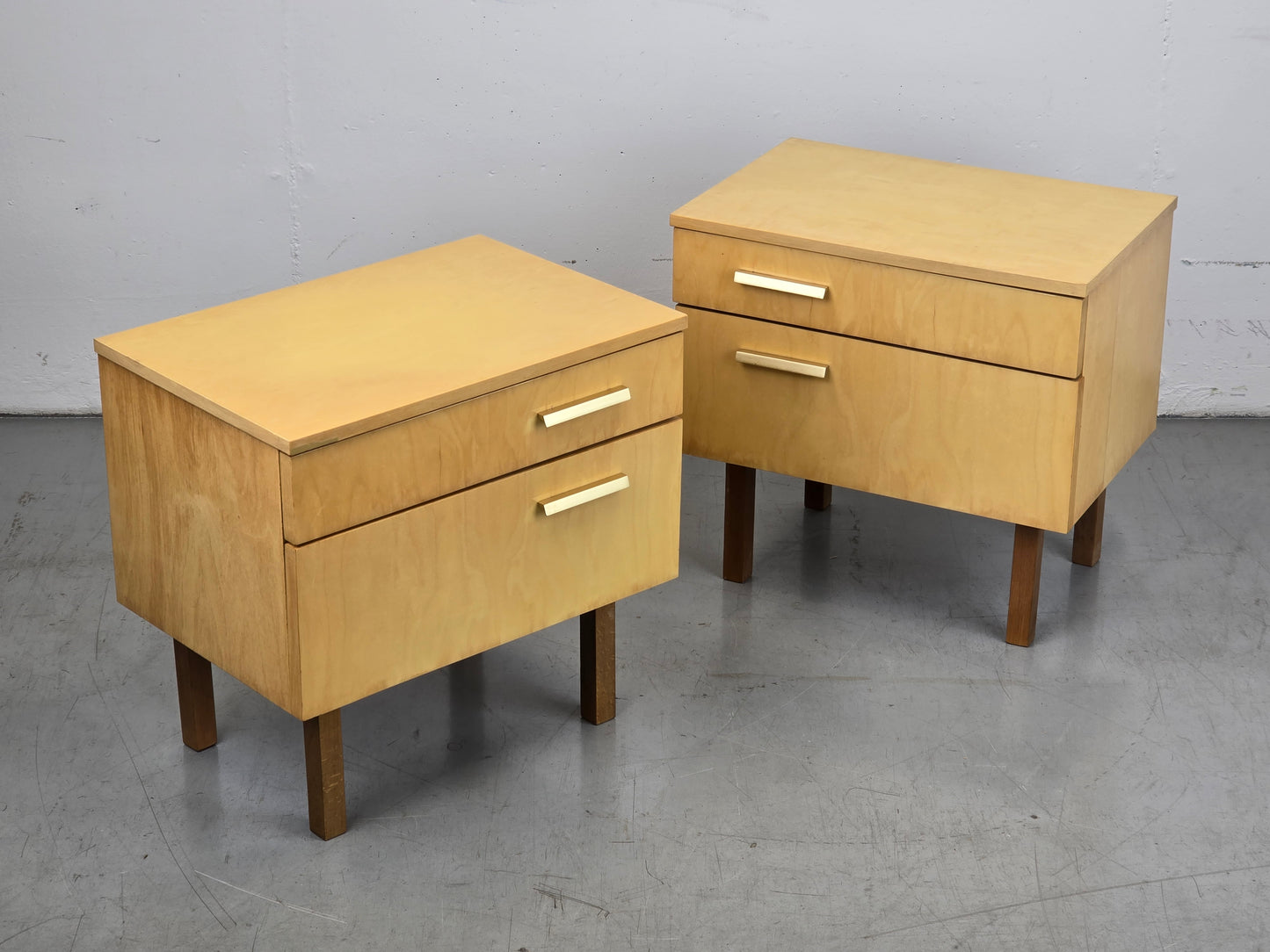 2 VINTAGE NACHTTISSCHE nachttisch schlafzimmer kommode bett 1960er mid century