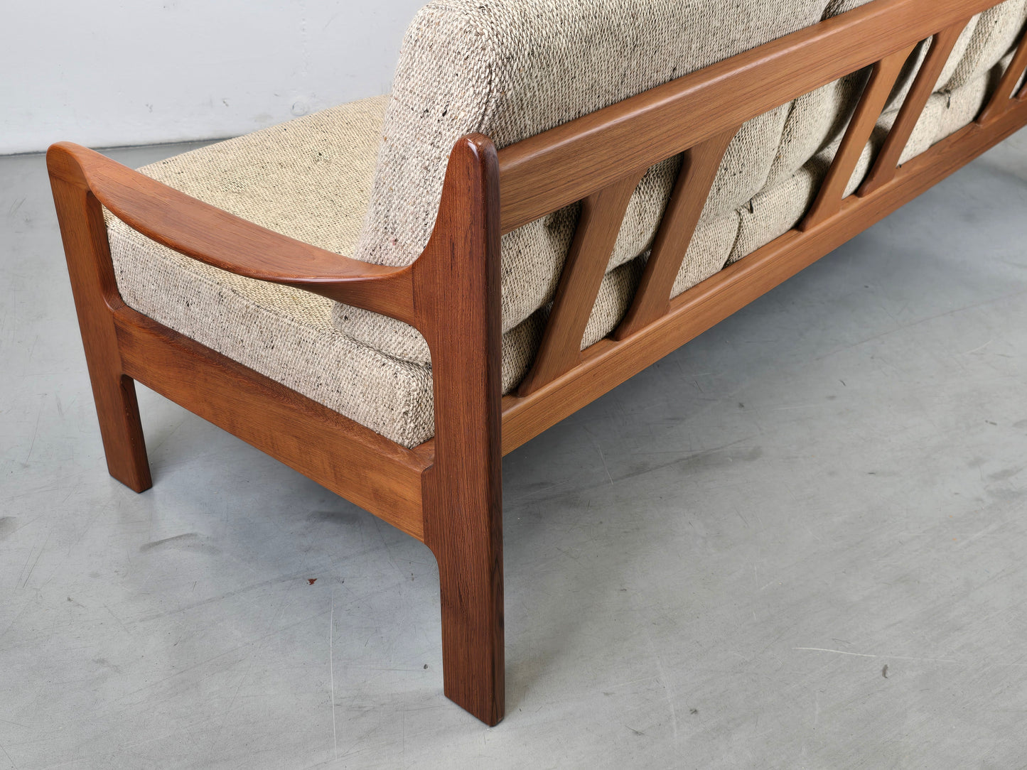 MID CENTURY TEAK SOFA holz couch wohnzimmer danish vintage dänemark
