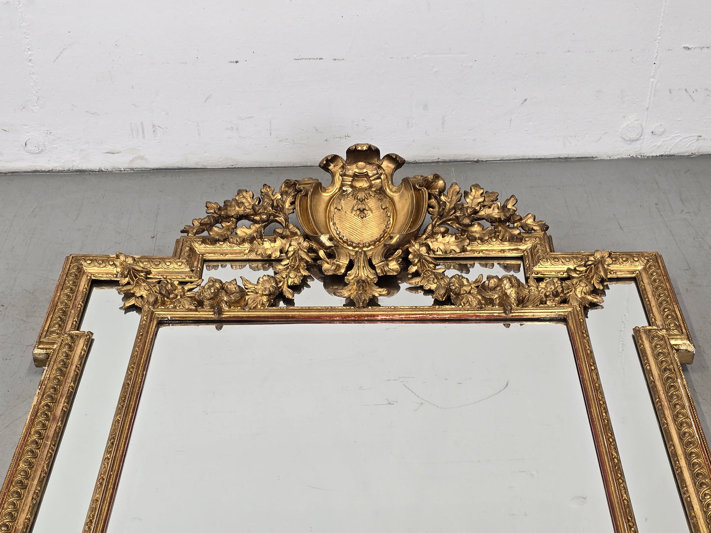 ANTIKER SPIEGEL GOLD wandspiegel 19. jahrhunder geschliffenes glas