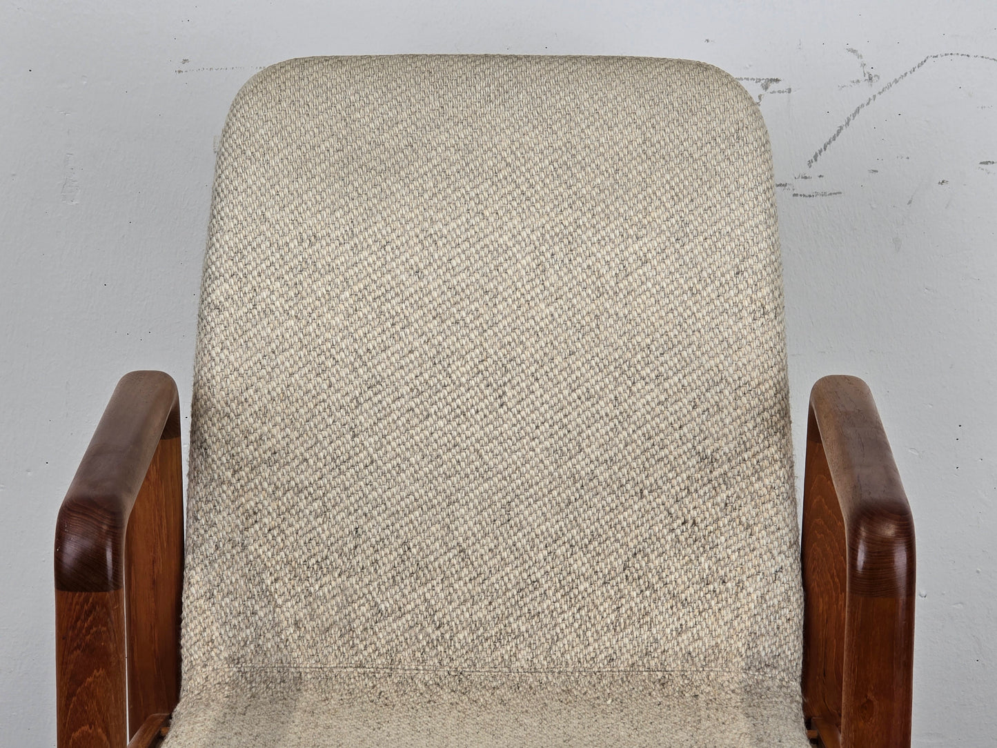 DYRLUND STUHL teak holz dänemark beige schreibtisch esstisch vintage
